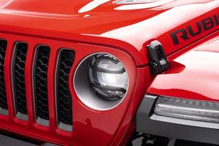 Rugged Ridge Black Elite Headlight Guards: Fits Jeep Wrangler JL / Gladiator JT (18-26)