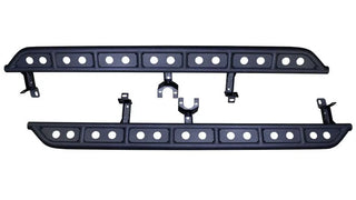 Fishbone Offroad Steel Step Sliders: Jeep Wrangler / Gladiator (18-26) - Black Textured