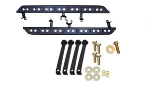 Fishbone Offroad Steel Step Sliders: Jeep Wrangler / Gladiator (18-26) - Black Textured