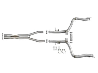 aFe MACH Force-Xp Cat-Back Exhaust w/ NO Muffler (F&R): Dodge Challenger 6.2L / 6.4L (15-23)