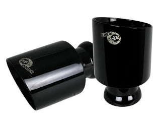 aFe MACH Force-Xp Exhaust Tip Set (REAR) w/ Black Finish: Dodge Charger 6.4L / 6.2L (15-23)