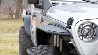 Fishbone Offroad Steel Tube Rear Fenders: Jeep Wrangler / Gladiator (18-26) - Black Textured