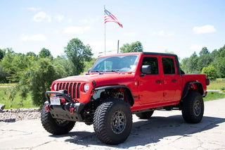 Fishbone Offroad Steel Tube Rear Fenders: Jeep Wrangler / Gladiator (18-26) - Black Textured