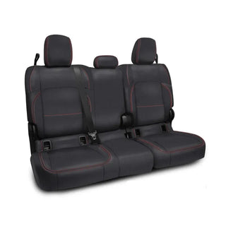 PRP Seats Rear Bench Cover (REAR): Jeep Gladiator / Wrangler (18-26) w/ Cloth - Black/Red Stitch