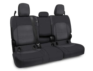 PRP Seats Rear Bench Cover (REAR): Jeep Gladiator / Wrangler (18-26) w/ Leather - Black/Grey