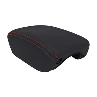 PRP Seats Center Console Cover: Jeep Wrangler / Gladiator (18-26) - Black w/ Red Stitching