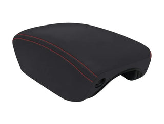 PRP Seats Center Console Cover: Jeep Wrangler / Gladiator (18-26) - Black w/ Red Stitching