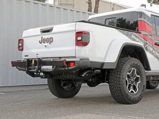 aFe Vulcan DPF-Back Hi-Tuck Exhaust (Black Tip) (REAR): Jeep Gladiator 3.0L EcoDiesel (21-23) - Black
