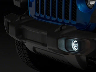 Raxiom Axial Series LED Fog Lights w/ Halo: Fits Jeep Wrangler JK/JL / Gladiator (07-26)