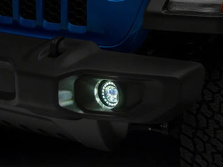 Raxiom Axial Nighthawk LED Fog Lights w/ DRL Halos: Fits Jeep Wrangler / Gladiator (07-26)