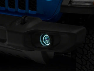 Raxiom Axial Nighthawk LED Fog Lights w/ DRL Halos: Fits Jeep Wrangler / Gladiator (07-26)