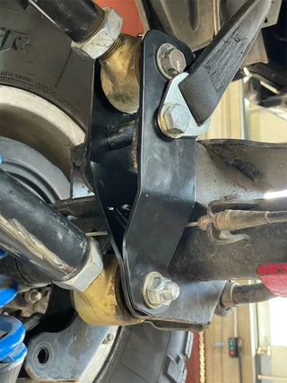 RockJock Geometry Correction Axle Brackets (REAR): Jeep Gladiator (18-26) w/ Hardware - Black