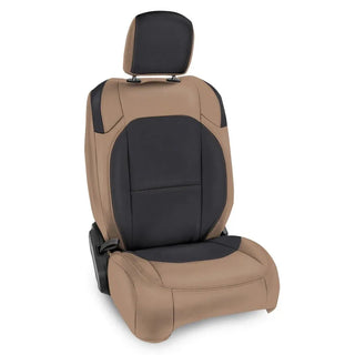 PRP Seats Front Seat Covers (PAIR): Jeep Gladiator / Wrangler (18-26) w/ Manual Adjust - Black/Tan