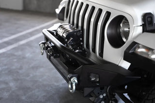 DV8 Offroad Mid-Width Winch Front Bumper: Fits Most Jeep Wrangler / Gladiator Models (2018-2026)