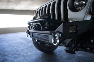 DV8 Offroad Mid-Width Winch Front Bumper: Fits Most Jeep Wrangler / Gladiator Models (2018-2026)