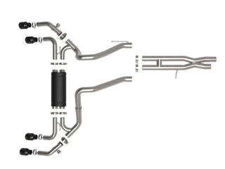AFE Vulcan Cat-Back Exhaust System (w/Black Tips): Jeep Wrangler Rubicon 6.4L 392 2021 - 2025