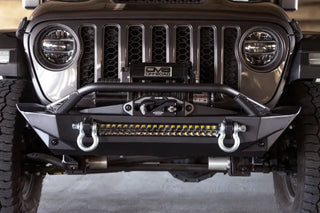 DV8 Offroad FS-1 Series Stubby Front Bumper: Jeep Gladiator / Wrangler (18-26) - Black Powder Coat