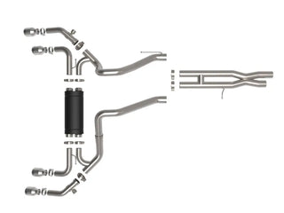 AFE Vulcan Cat-Back Exhaust System (w/Polished Tips): Jeep Wrangler Rubicon 6.4L 392 2021 - 2025