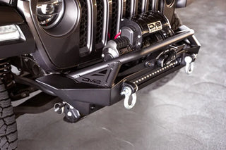 DV8 Offroad FS-1 Series Stubby Front Bumper: Jeep Gladiator / Wrangler (18-26) - Black Powder Coat