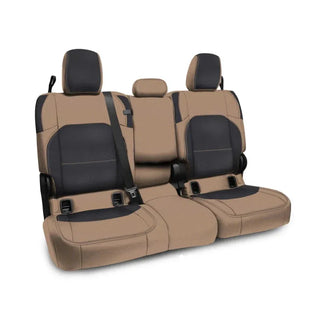 PRP Seats Rear Bench Cover w/ Leather Interior (REAR): Jeep Gladiator / Wrangler (18-26) - Black/Tan