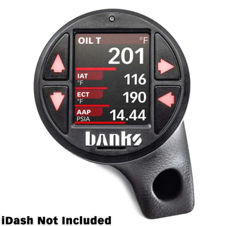 Banks Power iDash Stealth Single Gauge Pod Kit: Jeep Gladiator / Wrangler (18-26)