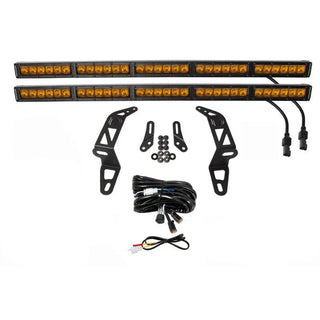 Diode Dynamics SS30 Bumper Bracket Kit w/ Dual Amber Lights: Jeep Wrangler / Gladiator (18-26)