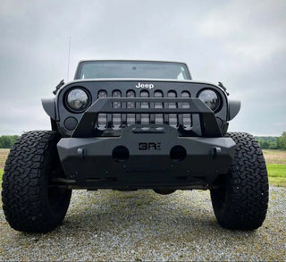 Body Armor 4x4 Orion Stubby Front Bumper: Jeep Wrangler / Gladiator (2018-2026) - Black Powder Coat