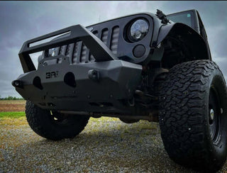 Body Armor 4x4 Orion Stubby Front Bumper: Jeep Wrangler / Gladiator (2018-2026) - Black Powder Coat