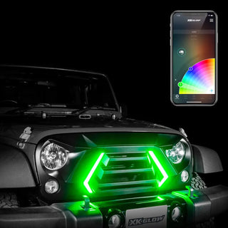 XKGLOW XKCHROME LED Grill Kit: Jeep Wrangler / Gladiator (2018-2026)