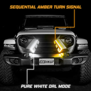 XKGLOW XKCHROME LED Grill Kit: Jeep Wrangler / Gladiator (2018-2026)