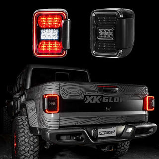 XKGLOW LED Taillight w/ Smoked Lens: Fits Most Jeep Wrangler / Gladiator Models (2018-2026)