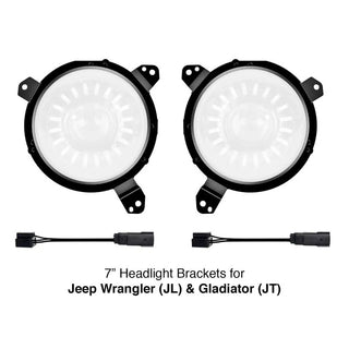 XKGLOW Universal Fog Light Mounting Brackets: Jeep Wrangler JL / Gladiator JT (2018-2026)