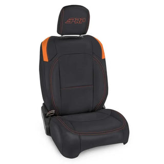 PRP Seats Front Seat Covers (FRONT): Jeep Gladiator / Wrangler (18-26) - Black/Orange