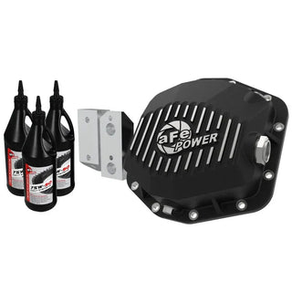 aFe Pro Series Rear Diff Cover Black w/ Machined Fins & Gear Oil (REAR): Jeep Gladiator (18-26)