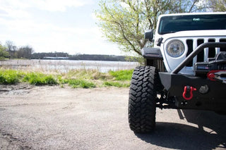 Fishbone Offroad Steel Front Fender Flares (FRONT): Jeep Wrangler / Gladiator (18-26) - Black