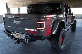 DV8 Offroad FS-15 Series Rear Bumper (REAR): Jeep Wrangler / Gladiator (18-26) - Black Powder Coat