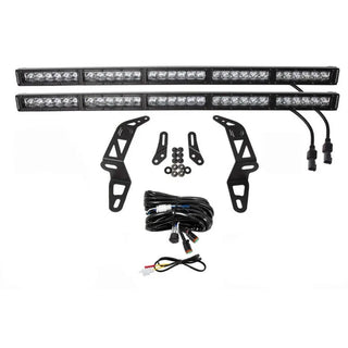 Diode Dynamics SS30 Bumper Bracket Kit w/ Dual White Driving Lights: Jeep Wrangler / Gladiator