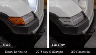 Diode Dynamics Smoked LED Sidemarkers Pair: Fits Most Jeep Wrangler / Gladiator Models (2007-2026)