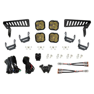 Diode Dynamics SS3 Cowl LED Bracket Kit (Powder-Coated): Jeep Wrangler / Gladiator (07-26) w/ Hardware