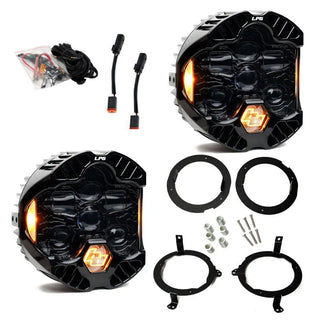 Baja Designs LP6 LED Headlight Kit (w/Halogen) - Amber: Jeep Wrangler JL / Gladiator JT (2018-2026)