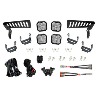 Diode Dynamics SS3 Cowl LED Bracket Kit: Jeep Wrangler / Gladiator (05-26) - White Sport