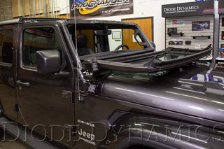 Diode Dynamics SS3 Cowl LED Bracket Kit: Jeep Wrangler / Gladiator (05-26) - White Sport