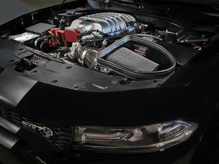 AFE Track Series Carbon Fiber Cold Air Intake (w/ Pro Dry S Filter): Dodge Charger 6.2L SRT Hellcat Redeye & Jailbreak 2021 - 2023