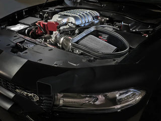 AFE Track Series Carbon Fiber Cold Air Intake (w/ Pro Dry S Filter): Dodge Charger 6.2L SRT Hellcat Redeye & Jailbreak 2021 - 2023
