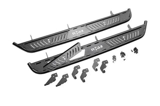 N-Fab Roan Textured Black Running Boards Full Length: Fits Most Jeep Gladiator Models (2018-2026)
