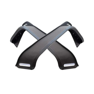 Fishbone Offroad Aluminum Front Fender Flares (FRONT): Jeep Wrangler / Gladiator (18-26) - Black