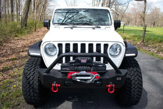 Fishbone Offroad Aluminum Front Fender Flares (FRONT): Jeep Wrangler / Gladiator (18-26) - Black