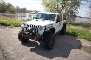 Fishbone Offroad Aluminum Front Fender Flares (FRONT): Jeep Wrangler / Gladiator (18-26) - Black