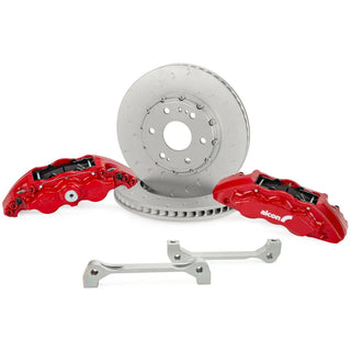 Alcon 6-Piston Big Brake Kit 376x42mm Rotors Red Calipers (F&R): 21-24 RAM TRX