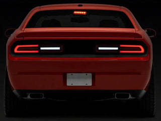 Raxiom LED Tail Lights Black Housing Red Lens: Dodge Challenger (2008-2014)